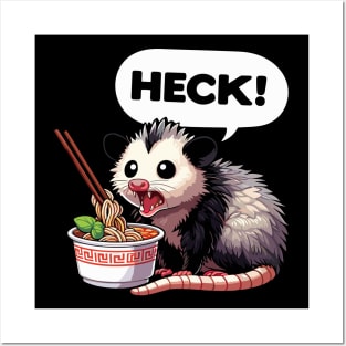 Heck Opossum Eating Ramen Posters and Art